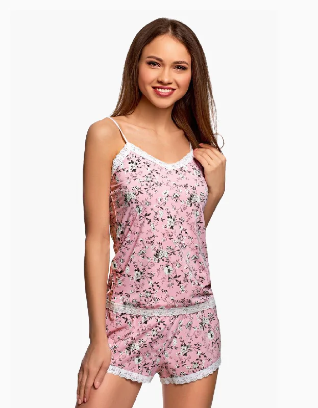 Flower Printed Casual PJ Set