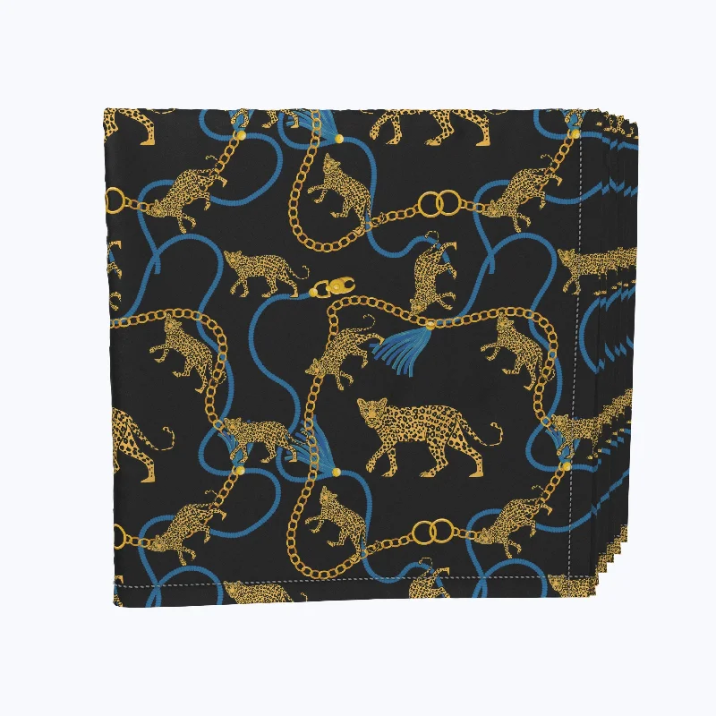 Leopards & Gold Chains Napkins