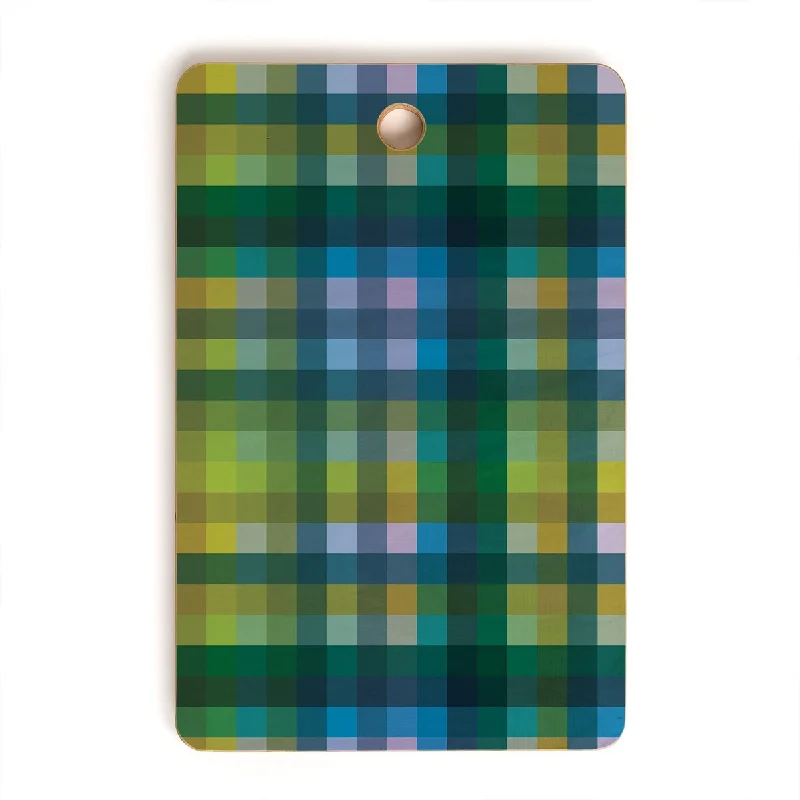 Camilla Foss Gingham Green Cutting Board Rectangle