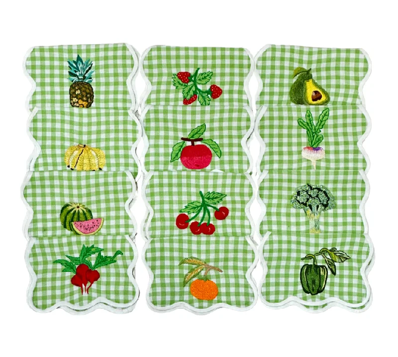 Picnic Light Green Cocktail Napkins