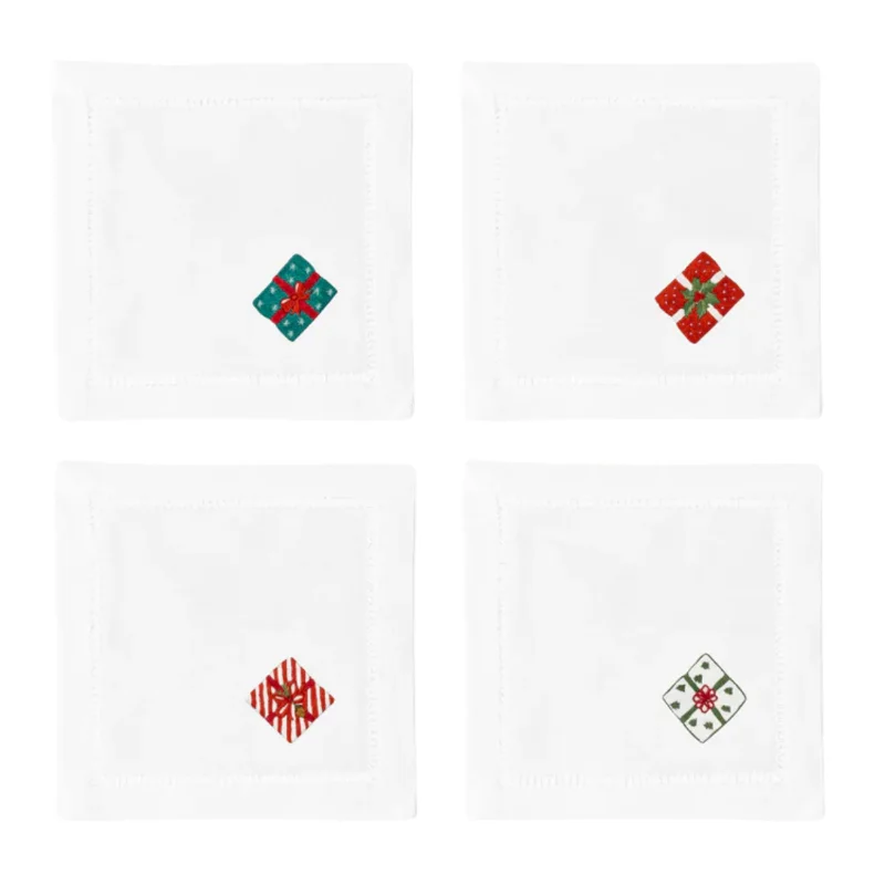 Presents Mixed Cocktail Napkins Set of 4