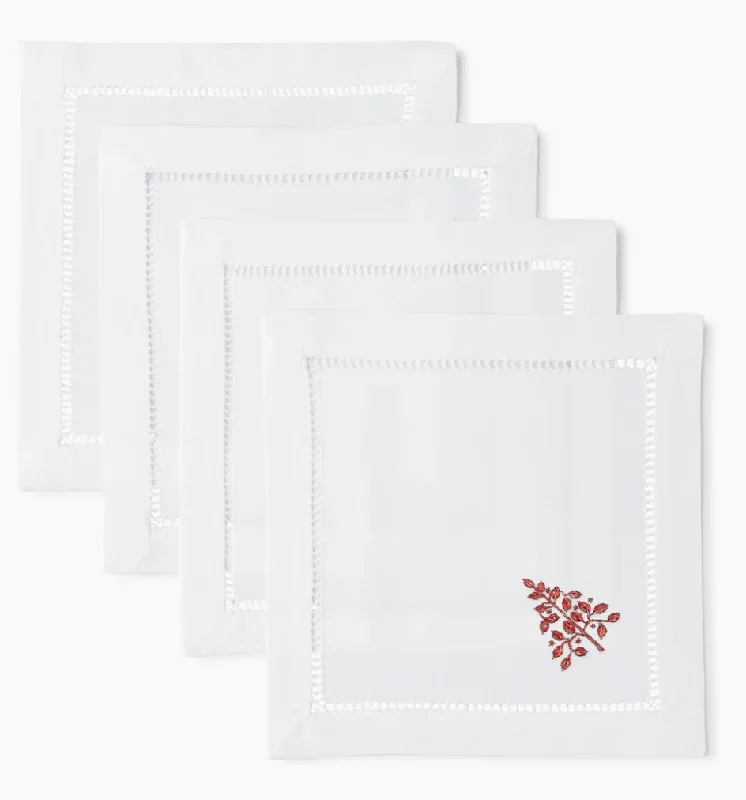 Mod Tree Red Cocktail Napkins Set of 4