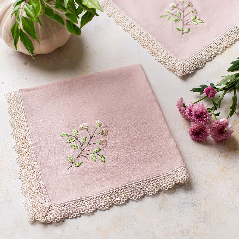 Petunia Pink Linen Dinner Napkin - Set of 4