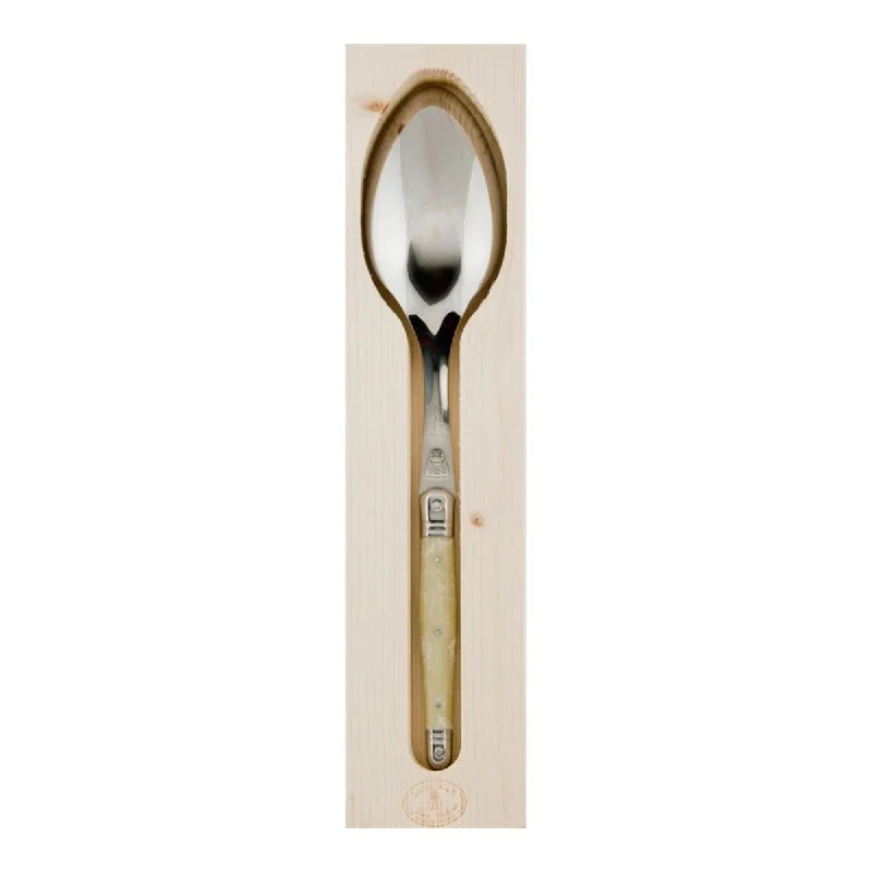 Laguiole Jean Dubost Deluxe Serving Spoon Light Horn