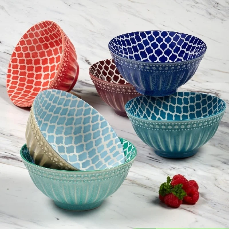 Certified International Oxford Bowls, Set of 6