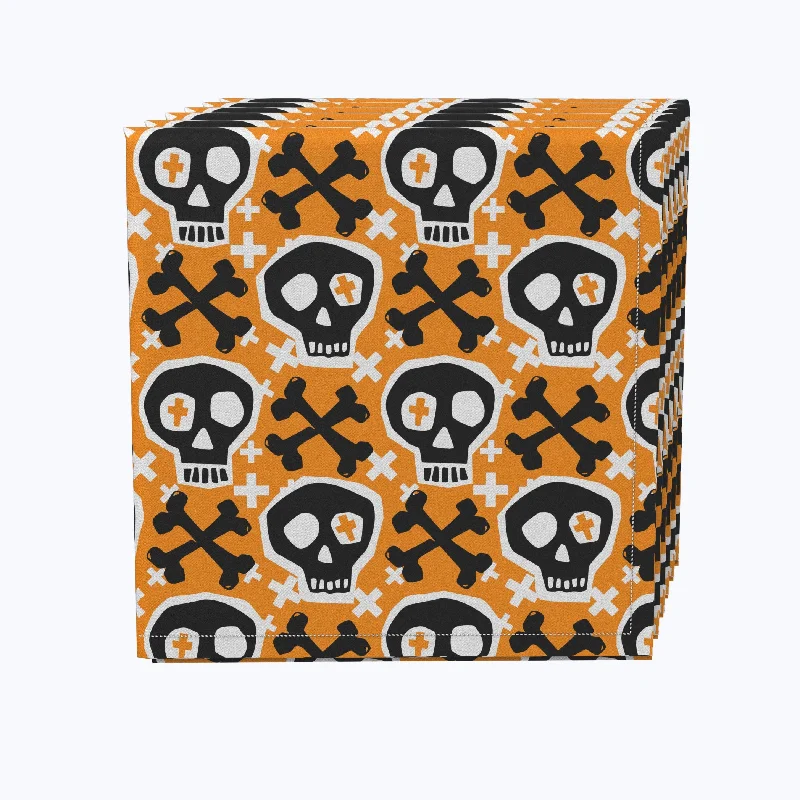 Hipster Skull and Bones Napkins