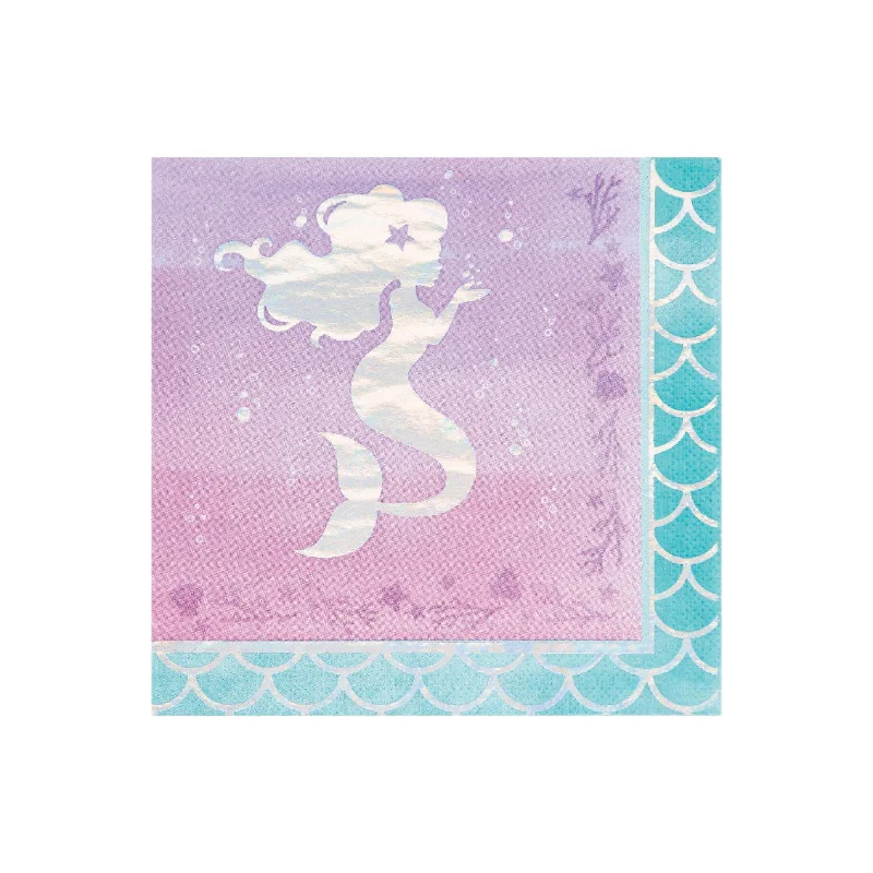 Shimmer Mermaid Lunch Napkins 16ct