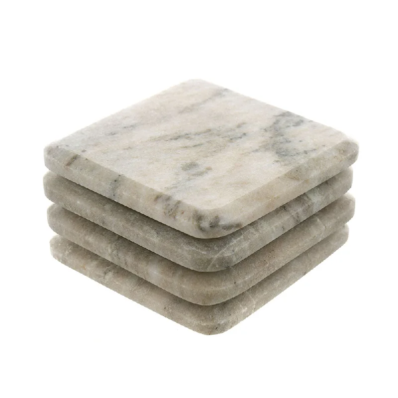 COASTER SET/4 Toronto Marble 10x10x1cm