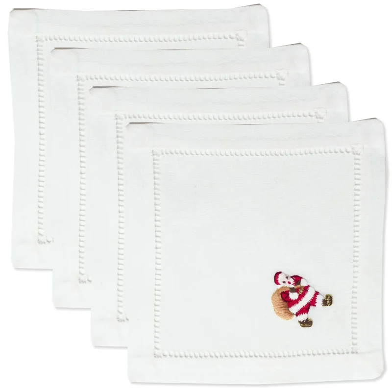 Santa Cocktail Napkins Set of 4