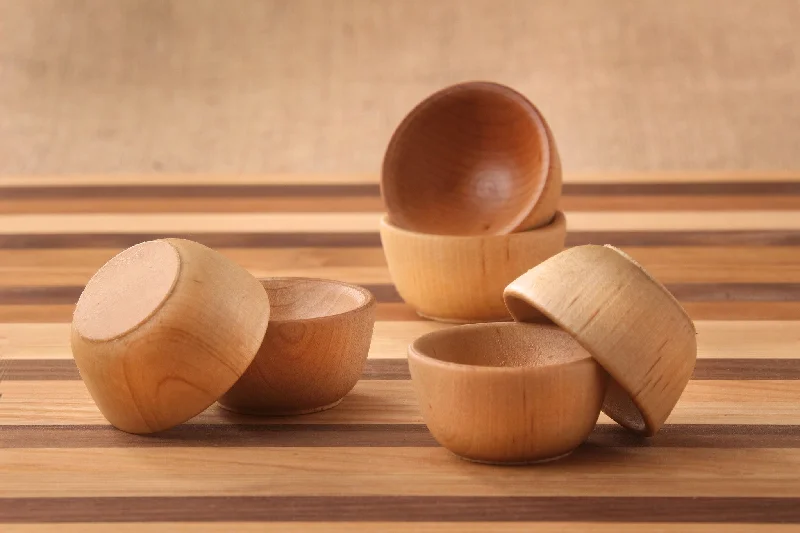 Wooden Pinch Bowls 2-1/2" Set of 6