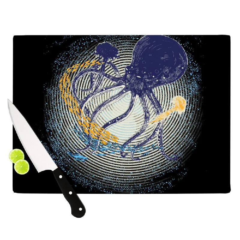 Kess InHouse Frederic Levy-Hadida 'Tentacular Trap' Octopus Cutting Board