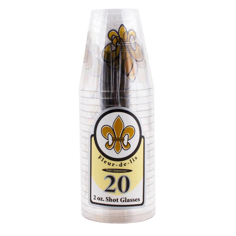 Shot Glasses - Fleur De Lis - 20ct. - 2 ounce