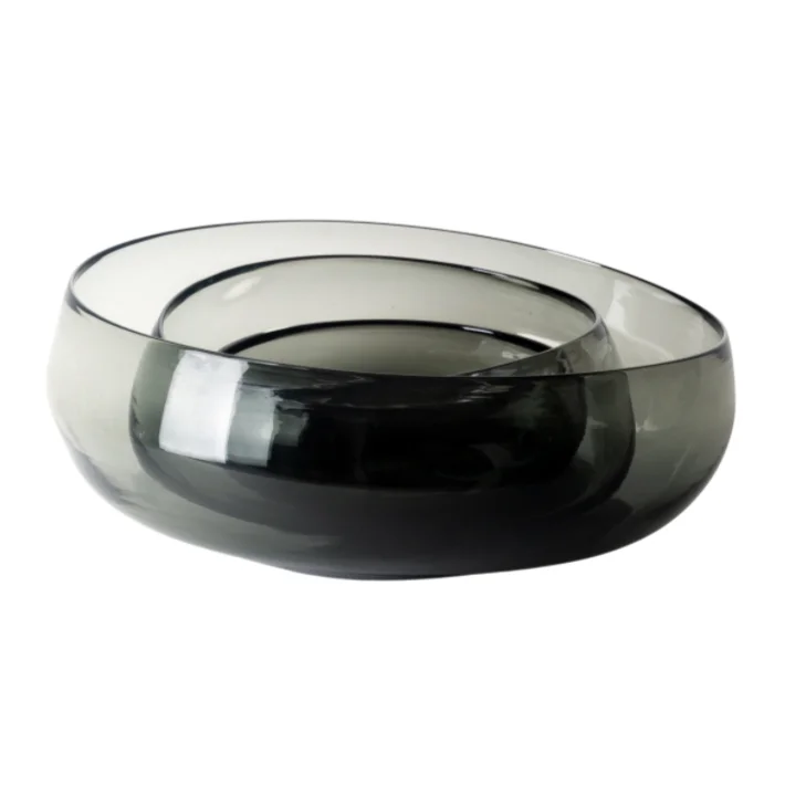 Nesting Glass Bowl Charcoal