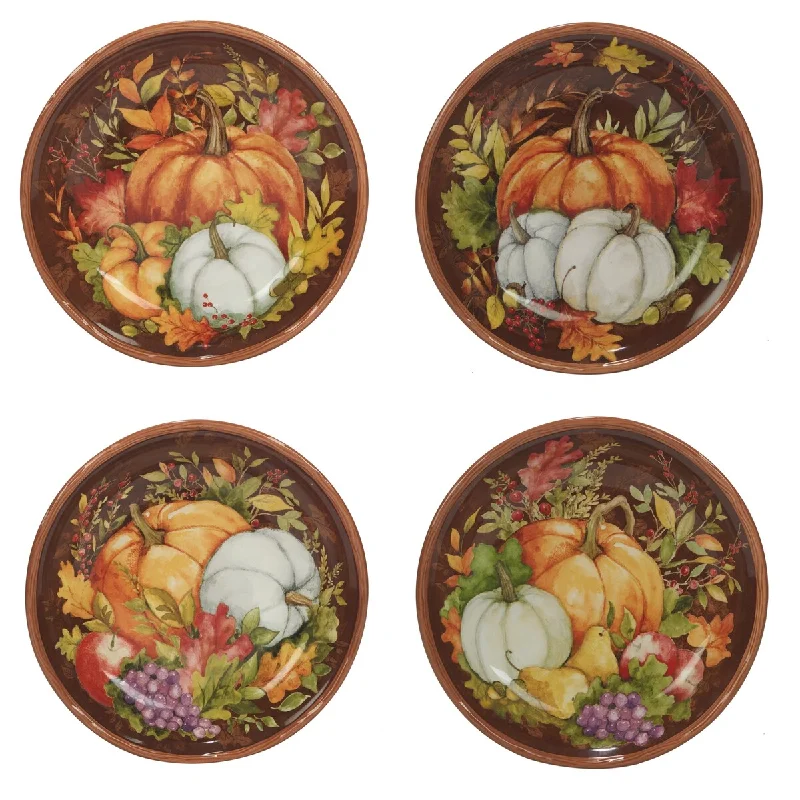 Certified International Harvest Blessings 8.5" Dessert Bowl, 24 oz., Set of 4 - 24 oz.