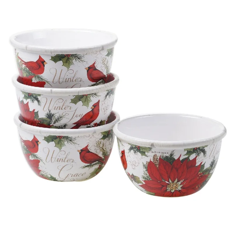 Certified International Winters Garden Set 22 oz. Ice Cream/Dessert Bowls (Set of 4)