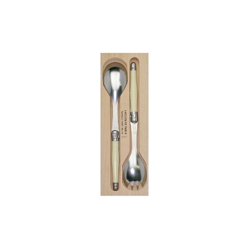 Laguiole Andre Verdier Debutant Salad Servers Ivory