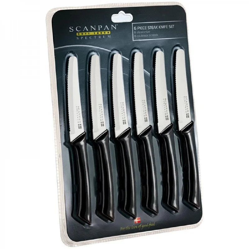 Scanpan Spectrum Black Steak Knives Set of 6