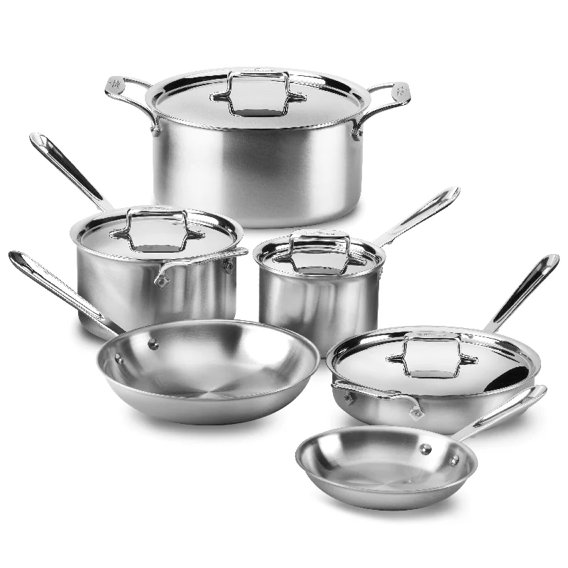 All-Clad d5 Brushed Stainless 10 Piece Cookware Set