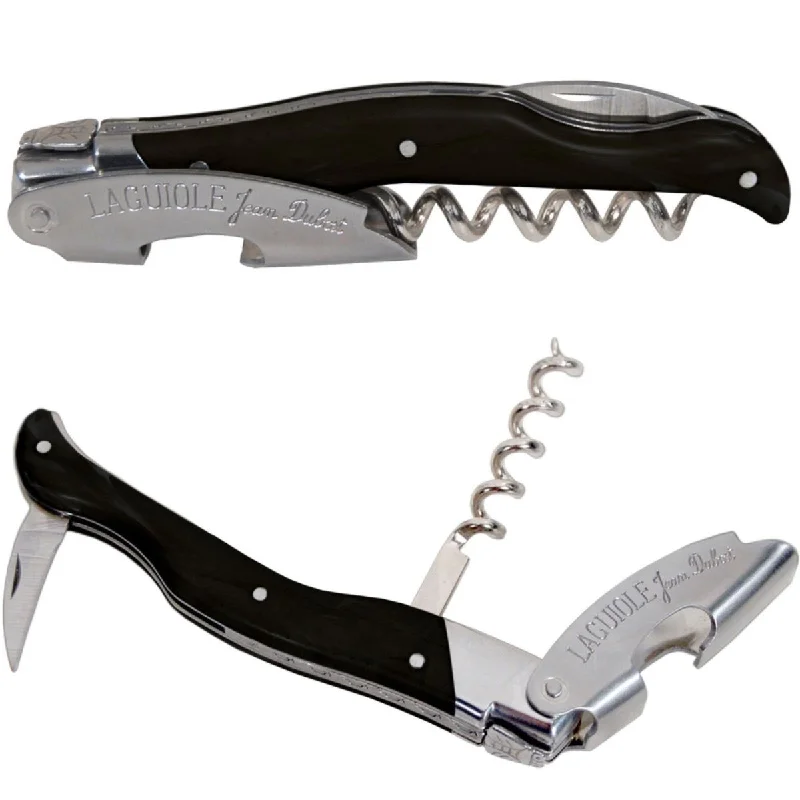 Laguiole Jean Dubost Deluxe Waiter Corkscrew Black