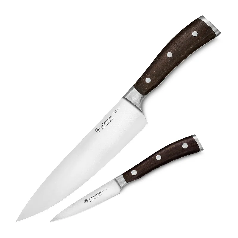 Wusthof Ikon Blackwood 2 Piece Chef's & Paring Knife Set