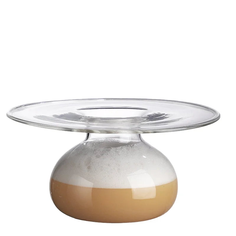 Flying Saucer Shape Creative Cocktail Glass，Crystal Clear Whiskey Glass