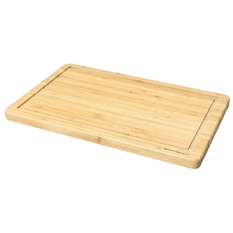 Home Basics Natural Bamboo 10-inch Cutting Board with Juice Groove