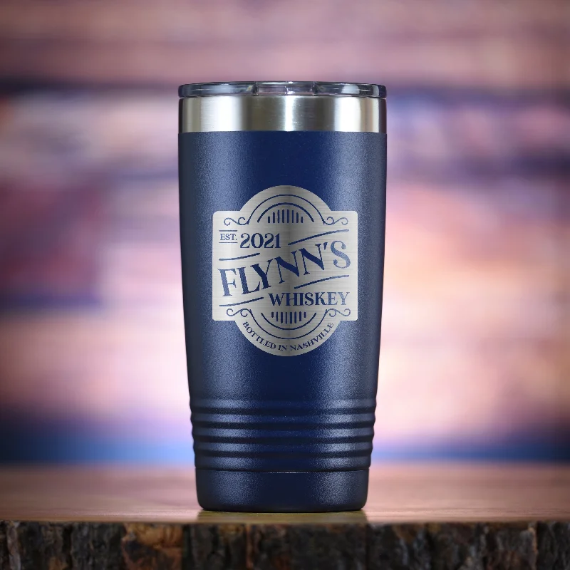 Your Own Whiskey Distillery Label Travel Coffee Tumbler