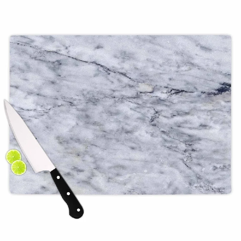 KESS InHouse Chelsea Victoria 'Marble' Blue Black Cutting Board