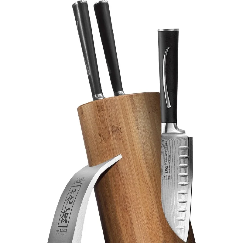 Hanaita Black/Silver/Brown Bamboo/Stainless Steel Cutlery Set