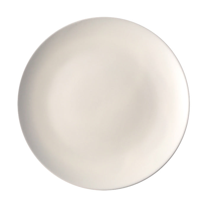 Ziena 020260 Stoneware Coupe Plate, Cream, 7-7/8", Case of 12