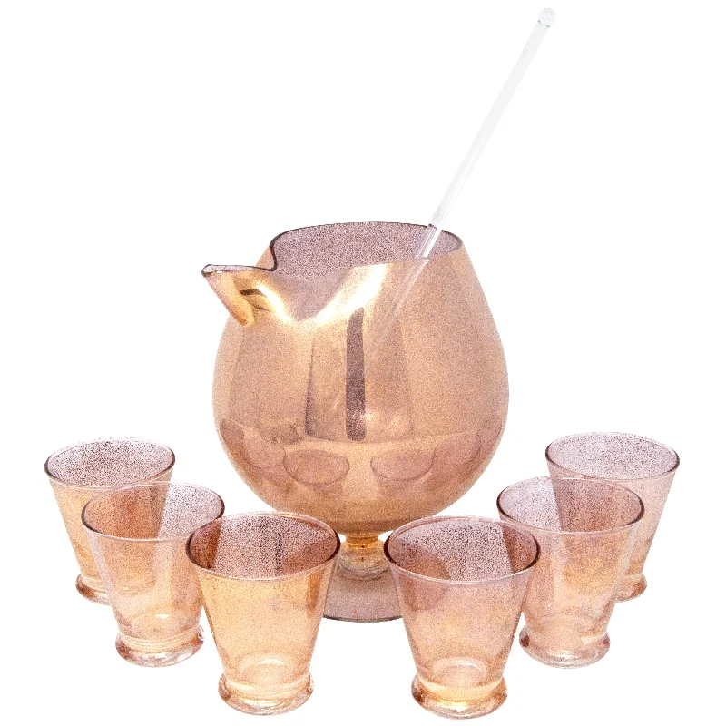 Shimmer Gold Cocktail Pitcher Set