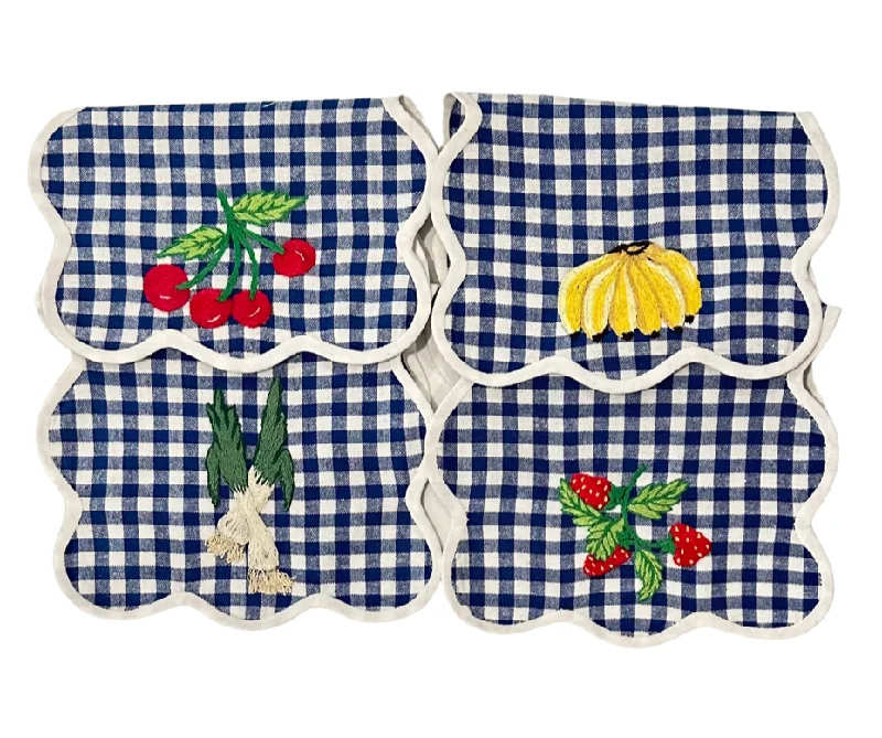 Picnic Blue Cocktail Napkins