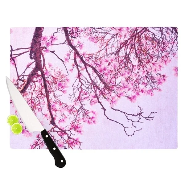 Kess InHouse Iris Lehnhardt 'Magnolia Trees' Pink Branches Cutting Board