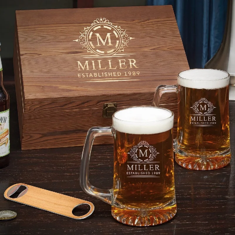 Engraved Mug Box Set of Beer Gifts