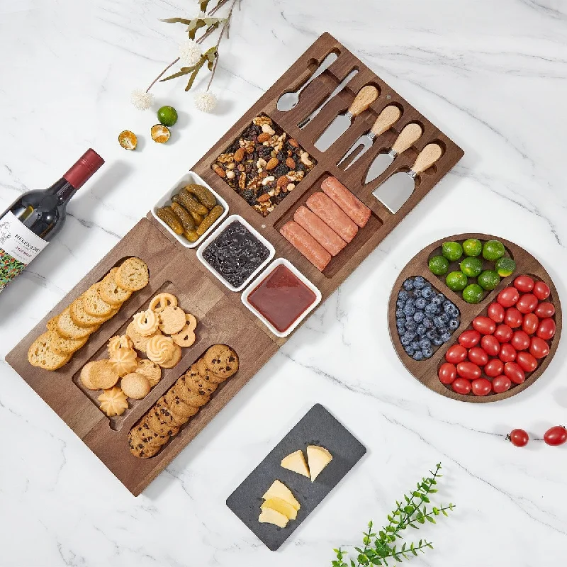 (27.6" X 11") Magnetic Extra Large Cheese Board Set with Charcuterie Boards And Knife set