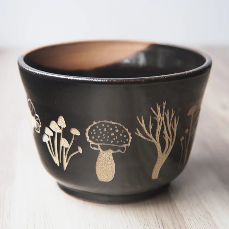 Mushroom Bowl, Farmhouse Style Handmade Pottery