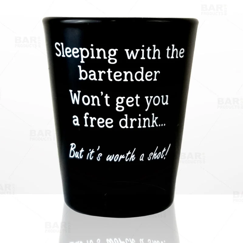 BarConic® 1.75 oz Black Shot Glass - Worth a Shot