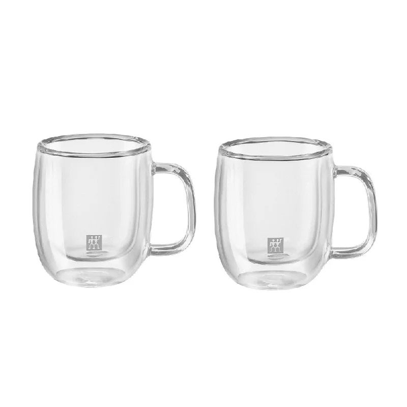 Zwilling Sorrento Plus Double Wall Espresso Glass with Handle 2.7 oz., Set of 2