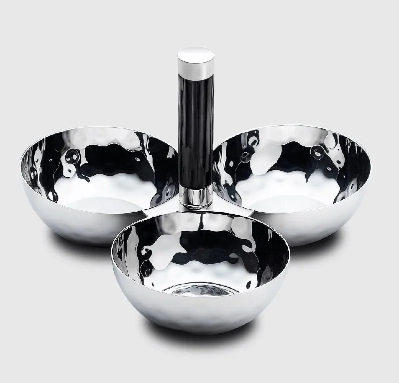 Tundra Black Resin Hande Triple Bowl