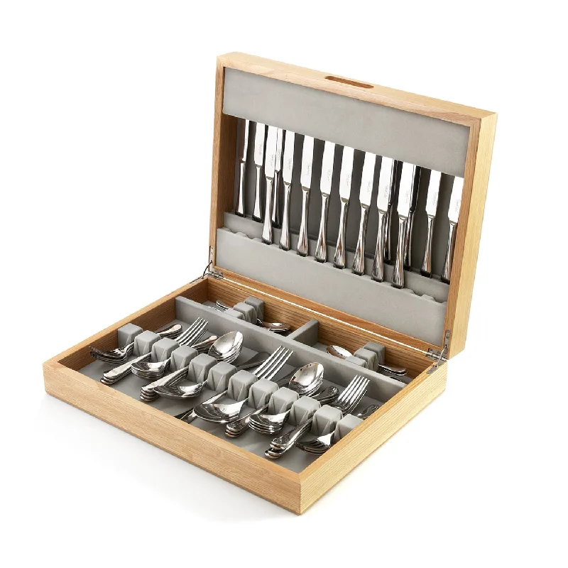 Stanton Satin Cutlery Canteen Set, 60 Piece for 8 People