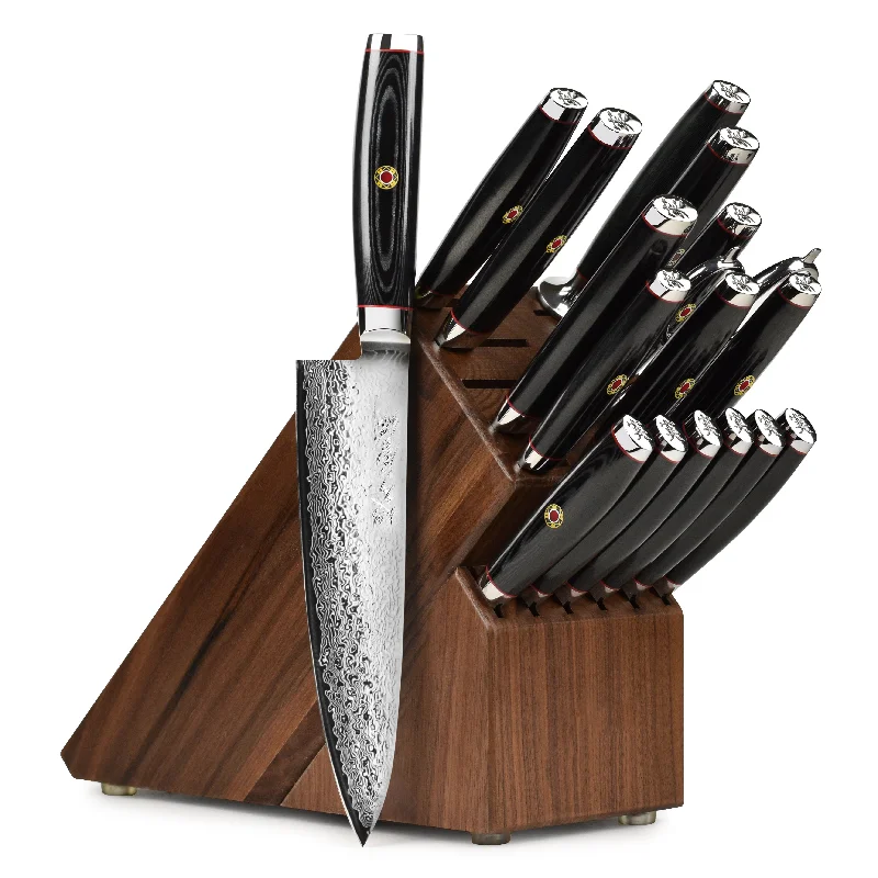 Enso SG2 18 Piece Walnut Knife Block Set