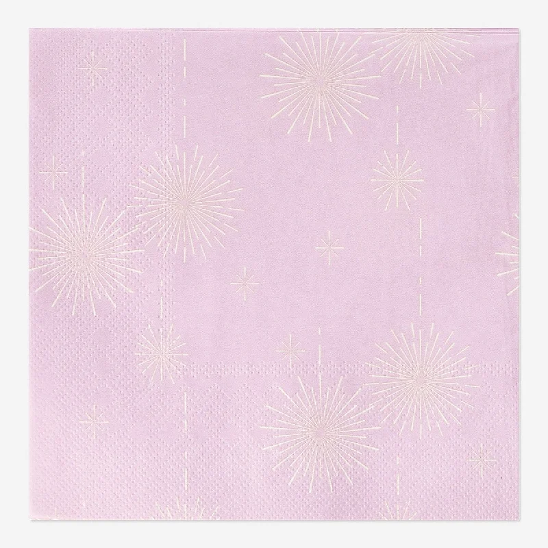 Napkins with fireworks design - 16 pcs