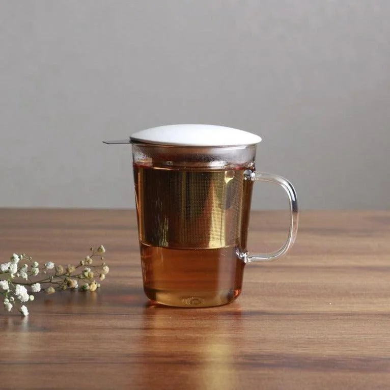 Uni Glass Mug with Stainless Steel Filter