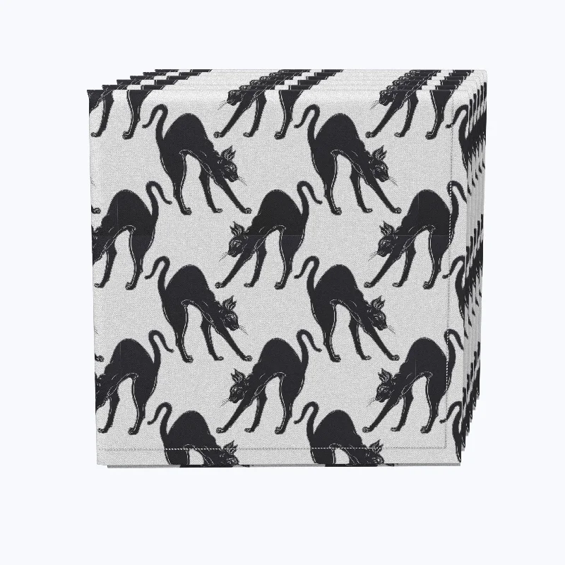 Black Scaredy Cats Napkins