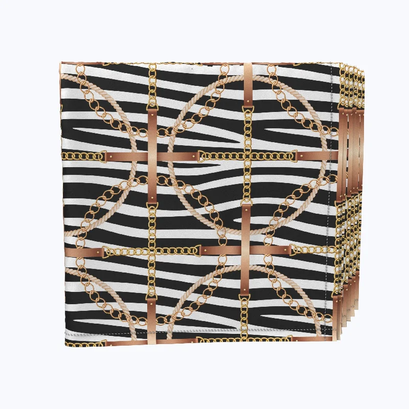 Zebra Chains & Ropes Napkins