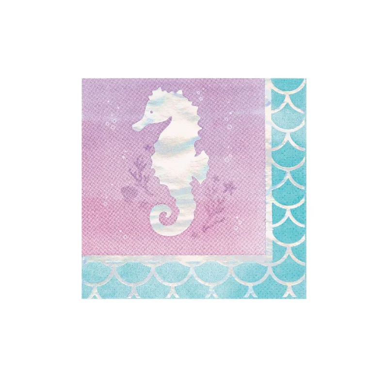 Shimmer Mermaid Beverage Napkins 16ct