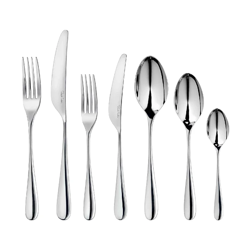 Arden Bright Cutlery Set, 42 Piece for 6 People - Includes 2 Arden Short Candlesticks