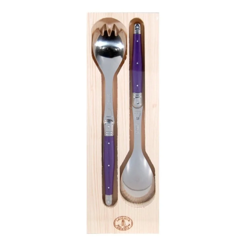 Laguiole Jean Dubost Deluxe Salad Servers Violet