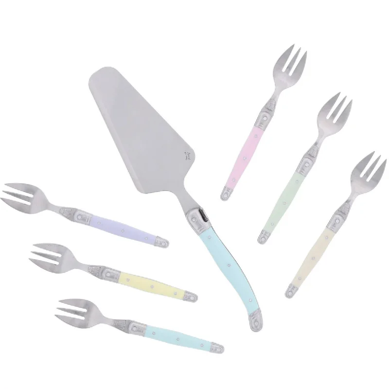 Laguiole Jean Dubost Simplicite Cake Set Pastel 7 Piece