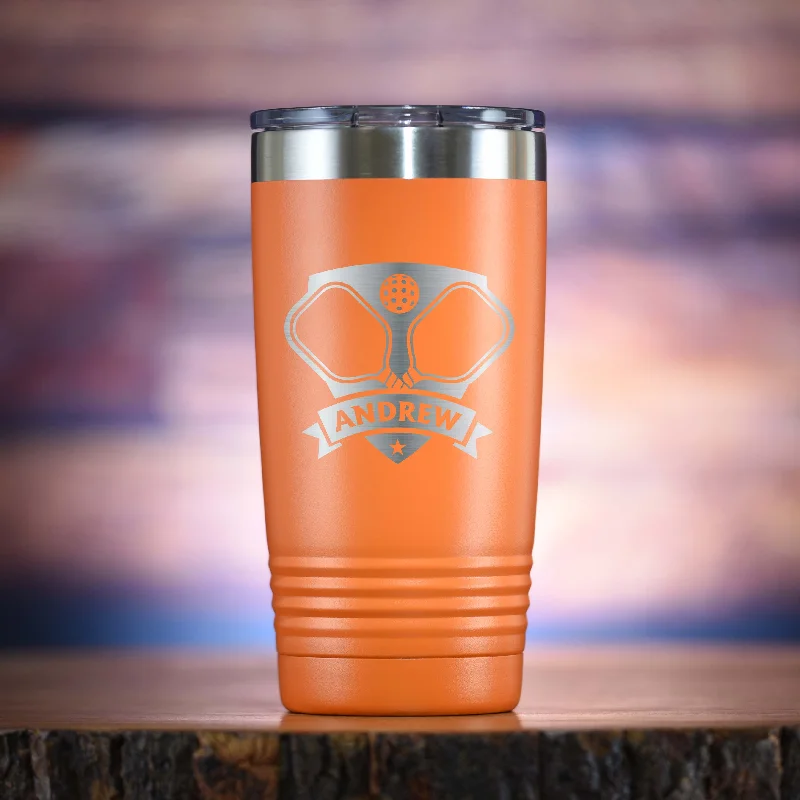 Personalized Pickleball Travel Coffee Tumbler Mug